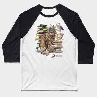 Stet Cat with Books Baseball T-Shirt